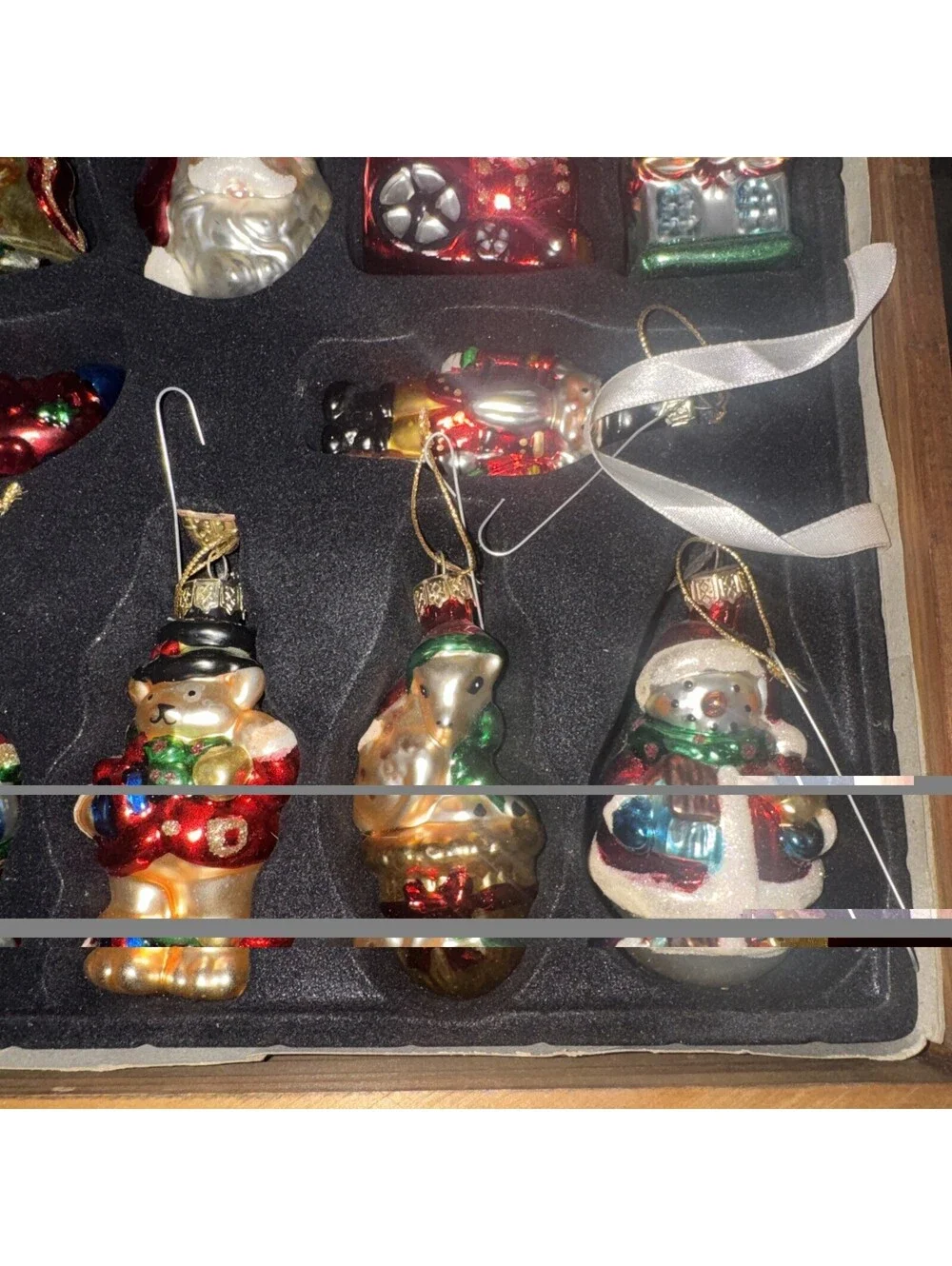 Thomas Pacconi  Christmas ornament set 36 in wood case 2002 Collection [COPY]